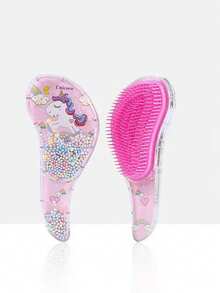3pcs Cartoon Hair Comb Set - Wet & Dry Use, Detangling & Styling Brushes For All Hair Types, Durable ABS Plastic Handle, Perfect Gift Idea - Multicolor - View 7