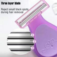 3pcs Women's Shaving Razor Set, Home Hair Removal Tool For Underarm, Leg, Pubic Hair Trimming And Cleaning, Private Area Shaver, Leg Razor, Replaceable Blade Head, Christmas, Back To School, Holiday, New Year Gift, Perfect Party Gift, Party Favor, Women's Gift, Perfect Gift For Mom - Multicolor - View 7