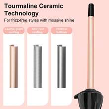 Hatteker 1pc 9mm Mini Air Bangs Ceramic Curling Iron, Small Ramen Curl Electric Curling Wand For Woolly Curls - EU C Type Plug(220-240V) - View 8