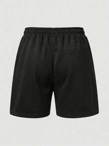 Men T-Shirt Co-Ords - White top + black shorts - View 3