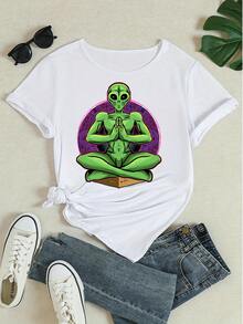 Women T-Shirts - 白色 - 查看 4