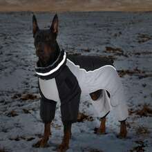 Full Body Dog Coat - Warm Jacket For Medium Dogs, High Collar Winter Coat With Chest Harness, Reflective Dog Snowsuit Windproof Down Jacket With Legs, Four-Legged Snow Suit Pet Warm Coat - Multicolor - View 6