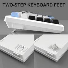 MageGere -STAR75 Mechanical Gaming Keyboard, Knob Control, 75% Compact Blue Backlit Wired Gaming Keyboard, Featuring Tactile Switches, EVA Silent Portable Design, Compatible With Tablets And Windows Systems - White - View 6