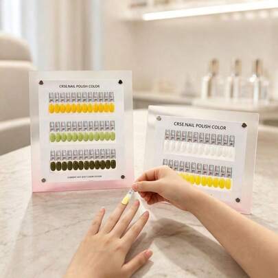 1 Set Gradient Acrylic Magnetic Nail Art Color Palette, Detachable Nail Tips Gel Nail Polish Display Board, Professional Nail Art Color Selection Storage Tool, Suitable For Nail Salon And Home DIY
