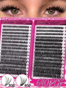 CMAYOME 544/640pcs DIY Eyelash Clusters, Single Eyelashes, Thick And Fluffy D-Shaped Curled Grafting Eyelashes, 8-16mm Mixed Length, Suitable For Various Makeup Looks, Including Eyelash Glue, Lightweight And Reusable Eyelashes, High Cost-Effectiveness - Multicolor - View 18