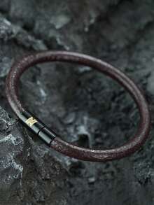 diffone Gelang Tali Lilin 6mm Buatan Tangan Bergaya, Warna Hitam, Mudah Dikaitkan, Gelang Lengan Pria untuk Pesta, Perhiasan Pria - Gelang tali lilin pria - View 4