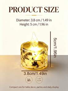 LED Electronic Candle Light Ins Rose Tea Wax Transparent Crystal Night Light Proposal Atmosphere Lamp - Candle - View 11