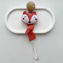 1pc Handmade Fabric Cartoon Animal Elephant Cloud Fox Baby Pacifier Clip - Cartoon Animal Head Pacifier Clip - View 5