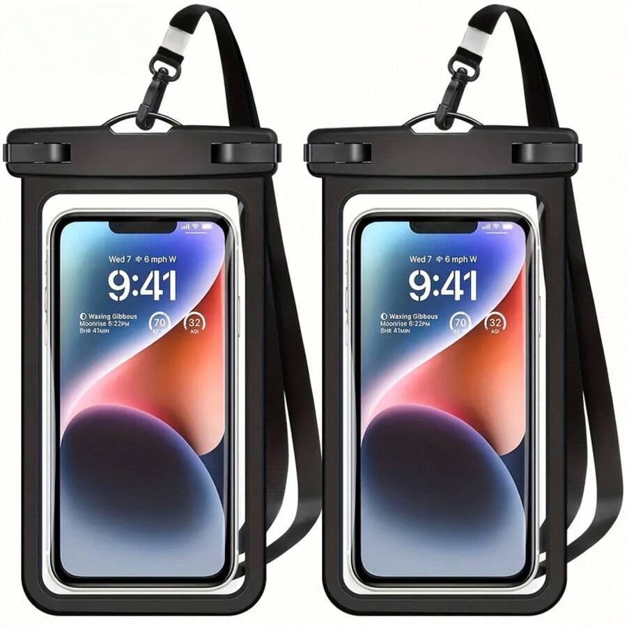Cell Phone Waterproof Bags - Black & Black - View 1