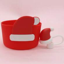 Christmas Tree Cup Decoration Set, Includes 2 Holiday Accessories, Designed For 30Oz And 40Oz Cups, With 10mm Silicone Straw Cap And Protective Sleeve - View 8