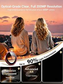 3pcs [2026 New] 9H Tempered Glass Camera Lens Protector, Compatible With IPhone 18 Pro Max/18 Pro, Alloy Metal Frame, High Definition Transparent, Anti-Slip, Waterproof, Shockproof, Anti-Scratch, Anti-Fingerprint, Bubble-Free Easy Installation, Compatible With Phone Cases, Perfect Birthday Gift For Family And Friends (Wine Red) - Burgundy - View 6