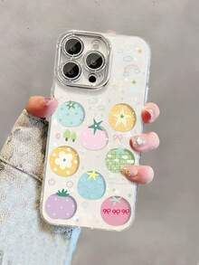 Fashionable Colorful Tomato Phone Case Compatible With Apple 17 Pro Max/17 Pro/17 Air/17/16 Pro Max/15 Pro Max/ 14 Pro/13 Pro With Built-In Lens Protector/15 Pro/12/14 Pro Max/15/16 Plus New Protective Cover - Multicolor - View 3