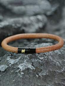 diffone Gelang Tali Lilin 6mm Buatan Tangan Bergaya, Warna Hitam, Mudah Dikaitkan, Gelang Lengan Pria untuk Pesta, Perhiasan Pria - Gelang tali lilin pria - View 3