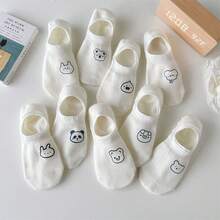9pairs Women Cartoon Graphic Casual Invisible Socks For Summer - White - View 10