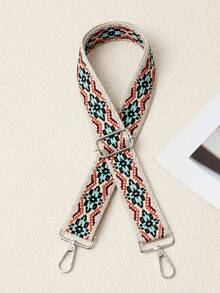 Ins Vintage Style Woven Strap, Adjustable Wide Pressure-Relieving Shoulder Strap, One Shoulder Crossbody Bag Replacement Strap Accessory - Multicolor - View 10