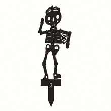 2D Decorative Hot-Selling Blue Bell Acrylic Garden Decor Rusty Style Yard Bellflower Ornament Flower Stake In Stock Halloween - A - View 4