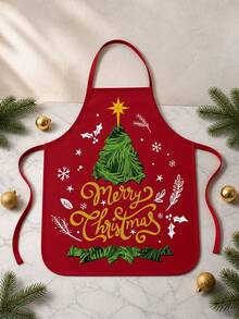 Christmas Kitchen Chef Cooking Apron, A Cute Santa Baking Apron, A Christmas Party Gift, Suitable For Cooking, Barbecue Activities And Christmas Party Decorations. - Multicolor - View 9
