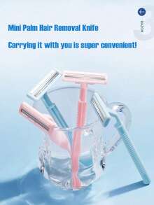 2pcs Women's Disposable Pubic Hair Razor, Armpit Hair, Leg Hair, Intimate Area Shaver, Mini Hair Trimmer, Christmas, Back To School, Holiday, New Year Gift, Perfect Party Gift, Party Favor, Women's Gift, Perfect Gift For Mom - Multicolor - View 2