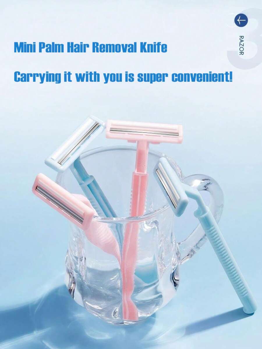 2pcs Women's Disposable Pubic Hair Razor, Armpit Hair, Leg Hair, Intimate Area Shaver, Mini Hair Trimmer, Christmas, Back To School, Holiday, New Year Gift, Perfect Party Gift, Party Favor, Women's Gift, Perfect Gift For Mom