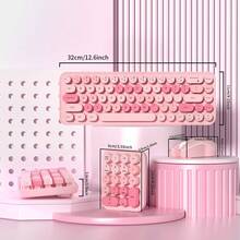 MOFii I Bean Max 2.4G Wireless Keyboard And Mouse Combo, Retro Round Keycaps Silent Set, Macaron Color Portable Office Peripherals, Batteries Not Included - View 12