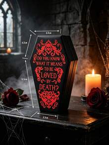 1pc Fashion Gothic Coffin-Shaped Jewelry Box, Fashionable Artificial PU Leather Mini Jewelry Storage Box, Perfect For Storing Earrings, Rings, Necklaces And Bracelets, Portable Gothic Style Storage Box, Perfect For Halloween, Christmas, Back To School, Unique Gift For Fashion Enthusiasts And Collectors - Multicolor - View 10