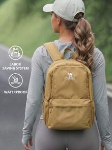 CAMEL CROWN Foldable Large Capacity Travel Backpack, Short Trip & Gym Storage Bag - Coconut Shell - View 6