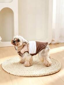 1pc Dog Jacket Autumn/Winter Warm Pet Sweater Vest Outdoor Windproof Coat For Small Medium Dogs Universal Pets Clothes - Multicolor - View 7
