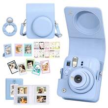 Mini 13 Instant Camera Mini 13 Set, Accessories Include PU Camera Protective Case, 3 Mini Photo Frames, 5 Magnetic Photo Frames, 10 DIY Stickers, 64-Page Photo Album, Selfie Mirror - View 8