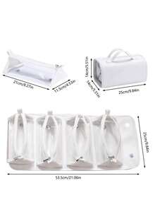 1pc Waterproof Foldable Detachable 4-In-1 Makeup Bag, Large Capacity Toiletry Bag For Women, Portable Travel Handheld Storage Bag - View 5