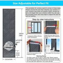 Thickened Universal Window Seal Cloth For Portable Air Conditioner & Dryer, Double‑Sided 100% Airtight Vent Kit, Reduce Cold‑Hot Air Exchange - Silver - View 4