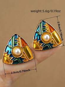 1 Pair Charming Stud Earrings For Women, Wedding, Engagement, Party Jewelry, Valentine's Day Gift - 1# - View 6