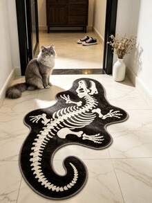 1pc Dinosaur Fossil Decorative Rug, Thickened Rug, Thick Rug, Plush Rug, Thickened Rug, Decorative Rug, Bedroom Decor, Small Rug, Rug, Home Decor - Multicolor - View 2