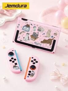 Jemdura, Compatible With Switch 2nd Generation Protective Case (2025), 1pc Cat Line Drawing Switch Game Console Accessory Protective Shell, Compatible With Switch 2 Model, Expandable Kickstand Hard Shell, Best Gift Compatible With Switch Players. - View 17