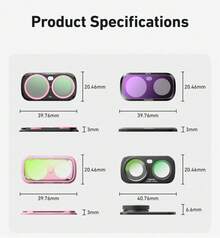 Telesin Luna Ultra Filter CPL VND Black Mist Magnetic Lens Set ND2-32 Filters CoolRose Portrait Filter Wide-Angle Lens For Insta360 Luna Ultra 28-Layer Coating Waterproof Dustproof For Action Cam - View 11