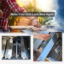 Criditpid - Piezas de repuesto para Nexgrill 720-0864, 720-0864M, 720-0830H, 720-0888N, 720-0888, 720-0896B Grill, placa de calor de acero inoxidable, quemador de llama para Nexgrill 2 quemadores 720 - Multicolor - Ver 5