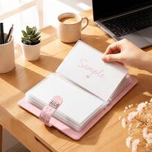 Lockable PU Leather Ledger Binder With Lockable Cash Envelope Organizer - 120 Page Portable Notebook, Suitable For Home Office, Planning, Storage, Financial Record Keeping, With Cash And Document Locking System - A - View 4