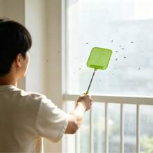 1PC Extendable Stainless Steel Rod Indoor Fly Swatter, Fruit Fly Catcher, Mosquito Catcher, Indoor Insect Killer, Summer Essential (Random Color), Gardening Supplies, Summer, Kitchen Accessories, Gardening, Kitchen, Must Have - Multicolor - View 2