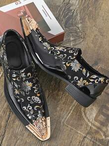Men's Luxury Vintage Style Elegant Gentleman Loafers With Non-Slip Wear-Resistant Sole For Casual Daily Wear - Black - View 5