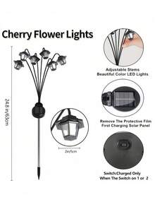 1pc-6 LED Lantern, Outdoor Solar Powered Vintage Palace Lantern, Garden Landscape Decoration, Holiday Party Backdrop, Chinese Palace Style Outdoor Decorative Light IP65 - Palace Lantern - View 7