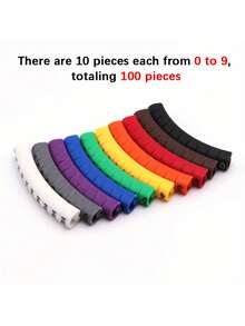 100pcs Cable Marker Kit, Cable Management Sleeves, Colored Wire Numbering Tubes, 0-9 Number Wire Labels And Clip-On Wire Markers, Suitable For 1.5mm²/2.5mm²/4mm²/6mm² Wires, Flame Retardant PVC Cable Identification - Multiple Styles - View 4