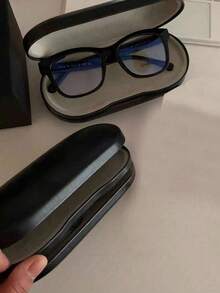 OBOVAY 2pcs/1pc Leather Double Layer Glasses Case, Dustproof & Waterproof, Suitable For Storing Glasses And Fashion Eyewear, Perfect For Daily Home Storage And Outdoor Commute, Back To School Essential - Multicolor - View 5