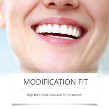 False Teeth Decoration & Cleaning Set, Comfortable Wear Teeth Enhancer For Smile Beauty, Includes 6 Cleaning Tablets, Natural Look Smile Accessory, Suitable For Parties, Daily Makeup, Halloween, Christmas - Multi-color - View 2