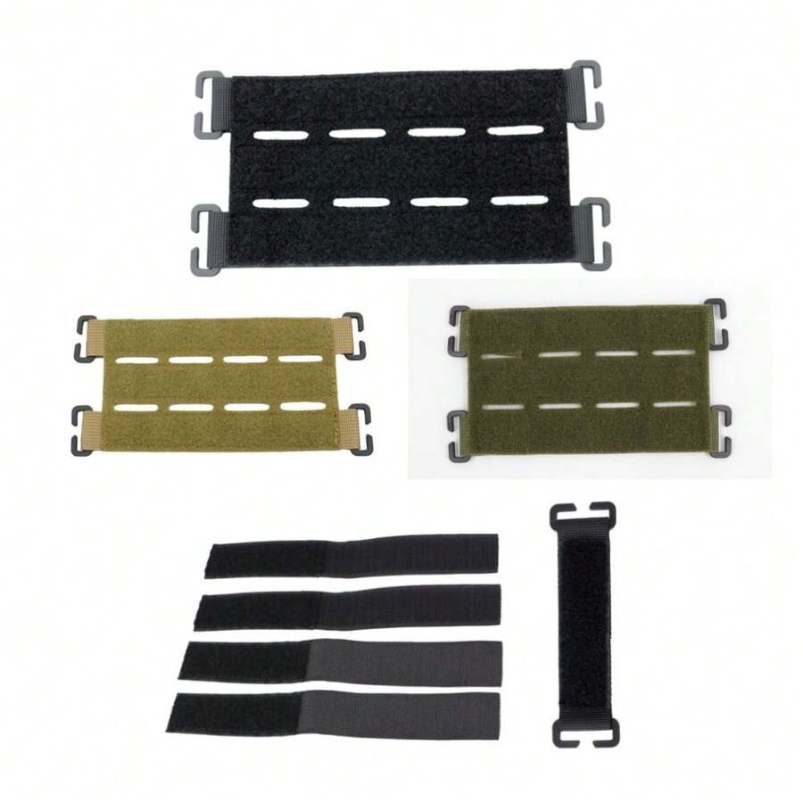 6 buah Patch Taktis Nilon, Papan Patch Molle, Panel Display, Dudukan Patch Kait dan Loop, Strip Patch Kait dan Loop, Webbing Kait dan Loop untuk Ransel, Berburu, Papan Patch Mini, Strip Patch, Aksesoris Molle - MultiWarna - View 1