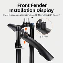 Bicycle Mudguard, Mountain Bike Quick Release Extended Mudguard, Suitable For 26/27.5/29 Inch Bicycle Riding Accessories - Black - View 7