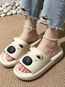 Summer New Fashion Minimalist Home Slippers, Casual Daily Versatile Style, Thick Sole Breathable, Soft & Comfortable, Unisex Home Slippers [Suggested To Choose Regular Size For Better Comfort] - Khaki - View 4