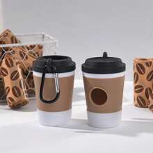 Coffee Scented Poop Bags + Coffee Cup Set, Portable Hanging Coffee Cup Pet Poop Bag Dispenser, Outdoor Dog Poop Bag Dispenser Box - Multicolor - View 2