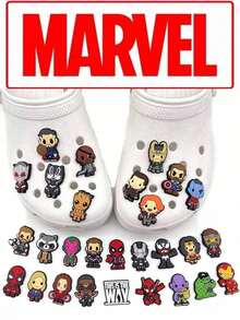 Avengers Shoe Charms For - Cartoon Superhero Movie Shoe Flowers, PVC Accessories, Wholesale - Multicolor - View 6