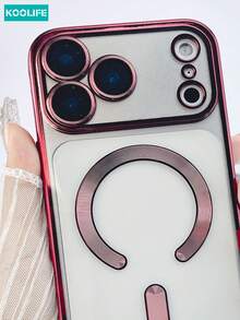 KOOLIFE 1組奢華Ins磁吸無線充電加厚防摔耐用時尚手機殼，相容 iPhone 18 Pro Max、17、17 Pro Max、16、15、13 Pro... - 櫻桃紅 - 查看 8