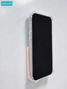 KOOLIFE 2合1透明防震手機殼，附可拆卸吸盤支架免持架，相容 iPhone 18 Pro Max、17、17 Pro Max、16 Pro、15 Pro Max、13 Pro、15、14、14 Pro、13 - 透明+粉色 - 查看 4