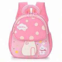 1pc Forest Fairy Tale Style Children's Backpack, Mushroom House & Rabbit Pattern Kindergarten School Bag For 3-5 Years Old Boys & Girls, Lightweight Double Shoulder Storage Bag - Multicolor - View 6